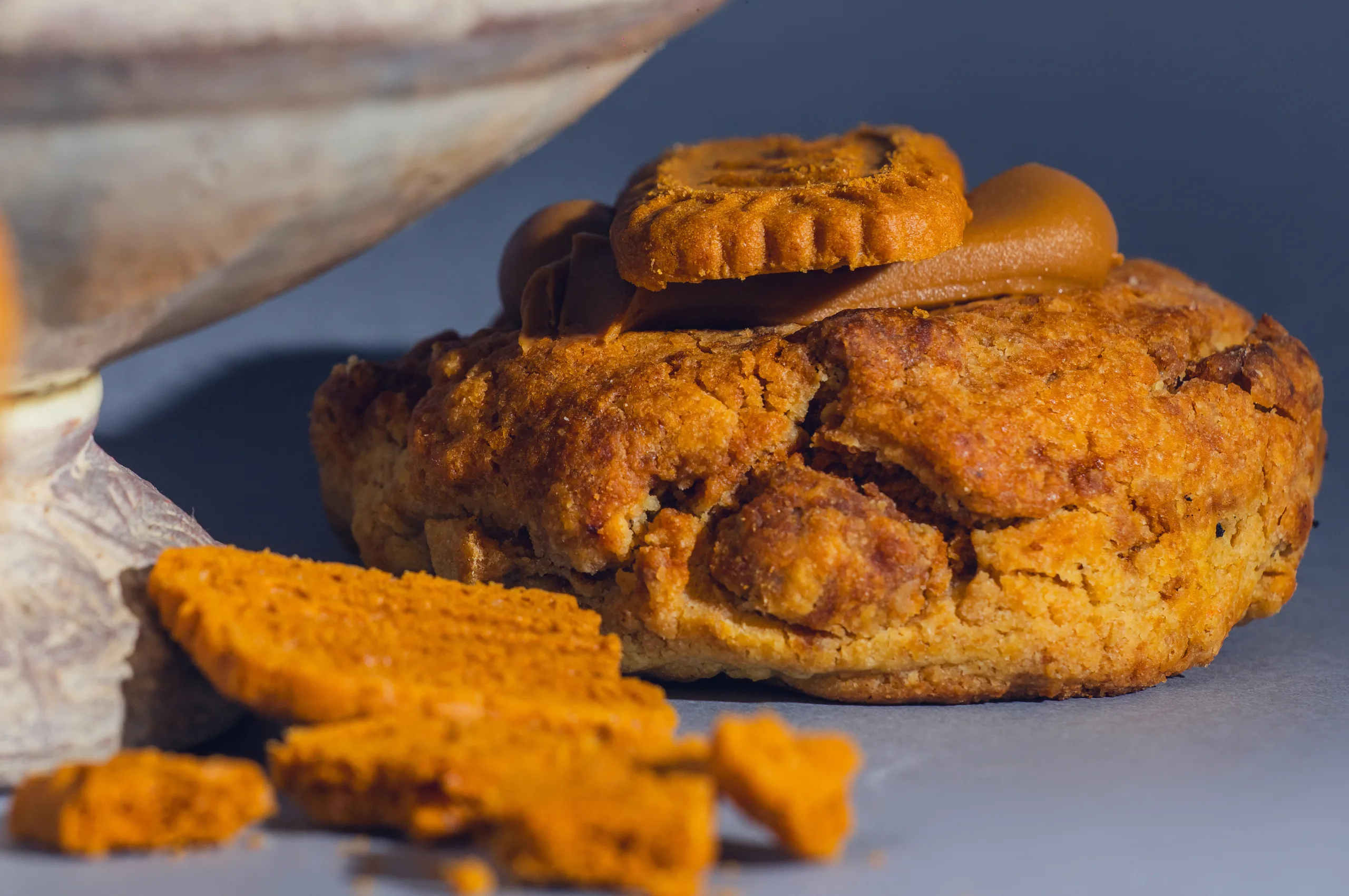 Cookie Hestia au spéculoos en gros plan